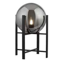 Amsterdam Table Lamp - Black Metal & Smoked Glass - EU1029-1SM EU1029-1SM