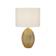 Nadine Table Lamp - Gold Ceramic & Cream Shade