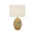 Artisan Table Lamp - Ceramic Chrome Base & Faux Silk Shade