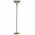 Dragonfly Floor Lamp - Antique Brass & Stained Glass