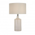 Nordic Table Lamp - Clear Glass, Chrome & Fabric