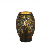 LASER 1LT TABLE LAMP, BLACK AND GOLD