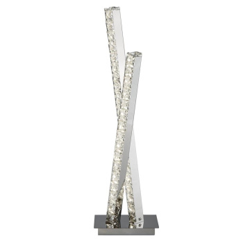 Svietidlá Searchlight - Clover 2Lt Table Lamp - Chrome Metal & Clear Crystal | KÓD: EU2111CC