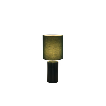 Svietidlá Searchlight - Groove 1Lt Table Lamp, Olive Green with matching Shade | KÓD: EU22353GR