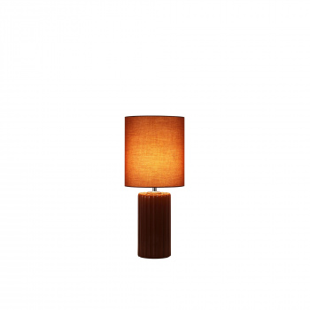 Svietidlá Searchlight - Groove 1Lt Table Lamp, Burnt Orange with matching shade | KÓD: EU22353OR