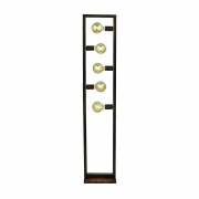 Oblong 5Lt Floor Lamp - Rustic Brown Metal