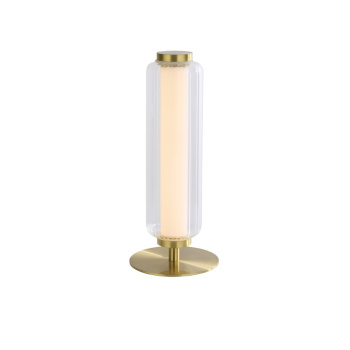 Svietidlá Searchlight - Mod LED Table Lamp, Satin Brass Metal, Opal Acrylic & Clear | KÓD: EU26251SB