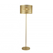 Fishnet 2Lt Floor Lamp - Matt Gold Metal