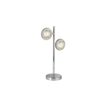 Svietidlá Searchlight - Quartz 2Lt Table Lamp - Chrome & Bubble Glass | KÓD: EU28701-2CC