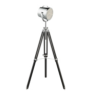 Studio Adjustable Floor Lamp - Black & Chrome Shade