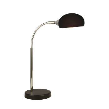 Svietidlá Searchlight - Astro Table Lamp - Black & Chrome Metal & Black Glass Shade | KÓD: EU3086-1BK
