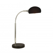 Astro Table Lamp - Black & Chrome Metal & Opal Glass