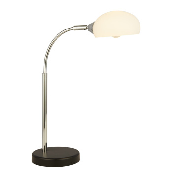 Svietidlá Searchlight - Astro Table Lamp - Black & Chrome Metal & Opal Glass Shade | KÓD: EU3086-1WH