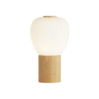 Ella Table Lamp - Wood & Opal Ribbed Glass - EU31410-1NA EU31410-1NA