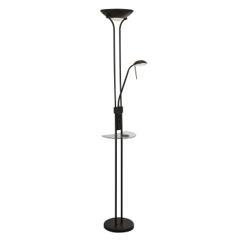 Svietidlá Searchlight - Mother & Child Wireless USB Floor Lamp - Matt Black Metal | KÓD: EU32019BK