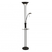 WIRELESS USB LED MOTHER AND CHILD FLOOR LAMP WITH USB AND WIRELESS CHARGING, MATT BLACK