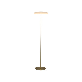 Svietidlá Searchlight - Record 1Lt Floor Lamp, Gold Metal with White Glass | KÓD: EU33121PB