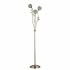 FISHERMAN FLOOR LAMP, ANTIQUE BRASS, CLEAR GLASS SHADE