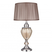 Elina Table Lamp - Smoke Glass, Chrome, Pewter Pleated Shade