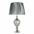 Elina Table Lamp - Smoke Glass, Chrome, Pewter Pleated Shade