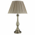 Flemish Floor Lamp - Antique Brass & Mink Pleated Shade