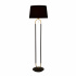 JAZZ 1LT TABLE LAMP, SATIN BRASS AND BLACK, BLACK VELVET SHADE. PULL SWITCH