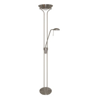 Mother & Child Floor Lamp - Satin Silver Metal & Glass - EU4329SS EU4329SS