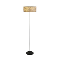 Isla 3Lt Floor Lamp, Recycled Paper Shade and Black Metal - EU47812NA EU47812NA