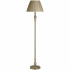 Flemish Floor Lamp - Antique Brass & Mink Pleated Shade