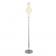 SNOWBALL 2LT TABLE LAMP, CHROME WITH OPAL GLASS SHADE
