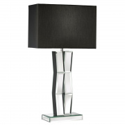 Roman Table Lamp - Gold Metal, Black Marble & Velvet Shade