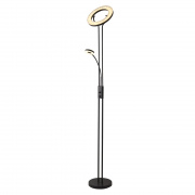 Wireless USB LED Mother & Child Floor Lamp -Satin Nickel