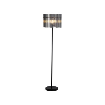 Svietidlá Searchlight - Swizzle 1Lt Floor Lamp, Matt Black Metal with Smoked Rods | KÓD: EU55626SM
