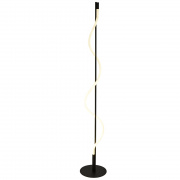 FRINGE 1LT FLOOR LAMP - BLACK SHADE WITH GOLD CHAIN