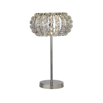 Svietidlá Searchlight - Marylin Table Lamp - Chrome, Crystal Glass & Sand Diffuser | KÓD: EU5817CC