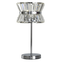 Uptown 2Lt Table Lamp - Chrome Metal & Clear Crystal - EU59411-2CC EU59411-2CC