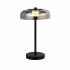 Frisbee LED Table Lamp - Black Metal & Smoked Glass