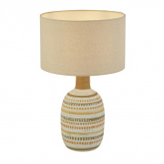 Calypso Table Lamp - Cream & Grey Ceramic