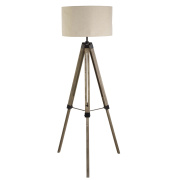 Blink Tripod Floor Lamp - Matt Black & Gold Interior