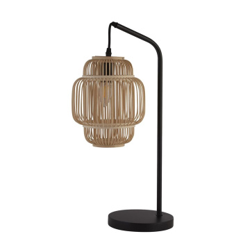 Svietidlá Searchlight - x Java Table Lamp - Black Metal & Bamboo Shade | KÓD: EU60095BK