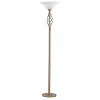 Zanzibar Floor Lamp - Antique Brass & Marble Glass - EU6021AB EU6021AB