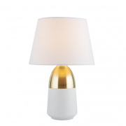 Touch Table Lamp - Brushed Brass & White