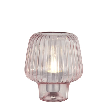 Svietidlá Searchlight - Aria Table Lamp - Pink Ripple Glass | KÓD: EU60753PI
