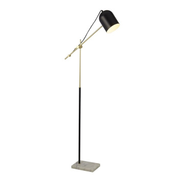 Svietidlá Searchlight - x Odyssey Floor Lamp - Black & Gold Metal & Marble | KÓD: EU60881BK