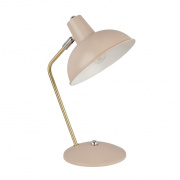 x Aberdeen Table Lamp - Blush Pink With Pale Gold Stem