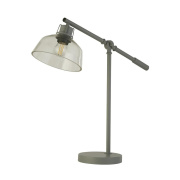 x Canterbury Floor Lamp - Clear Glass & Grey Task