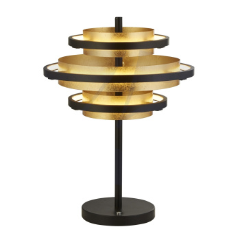 Svietidlá Searchlight - Hive 3Lt Table Lamp - Black Metal & Gold Leaf | KÓD: EU6357BG