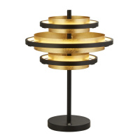 Hive 3Lt Table Lamp - Black Metal & Gold Leaf - EU6357BG EU6357BG