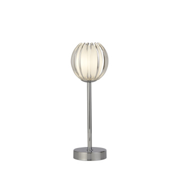 Svietidlá Searchlight - Blossom 1Lt Table Lamp, Chrome Metal, Clear Acrylic Shade | KÓD: EU6533-1CC