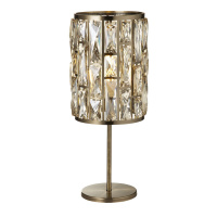 Bijou Table Lamp - Antique Brass Metal & Champagne Glass - EU6584AB EU6584AB